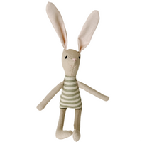 8" Sand Kale Stripe Bunny in Green