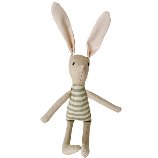 8" Sand Kale Stripe Bunny in Green