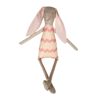 18" Sand RicRac Rabbit in Pink