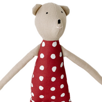 18" Tan Barnacle Bear in Berry
