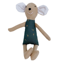 8" Honey Rose Bud Mouse in Forest Green