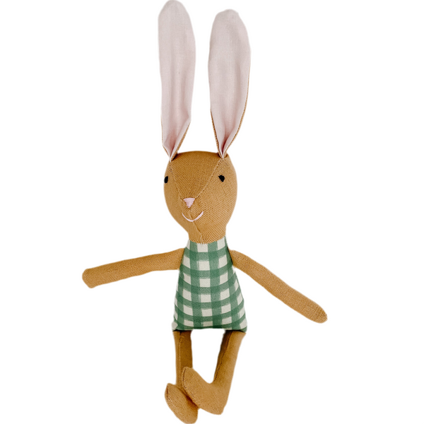 8" Honey Tiny Gingham Bunny in Green