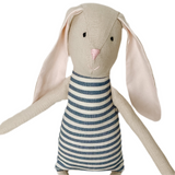 18" Sand Kale Stripe Rabbit in Blue