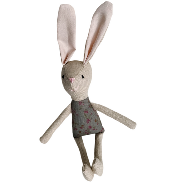 8" Sand Rose Patch Bunny in Green