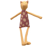 18" Yellow Chamomile Cat in Mauve