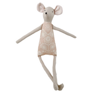 18" Sand Wildflower Mouse in Peach
