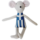 8" Sand Greek Flag Mouse