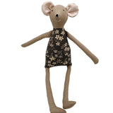 18" Clay Plumeria Mouse in Charcoal