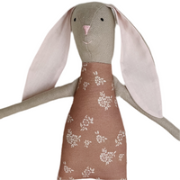 18" Tan Prairie Rabbit in Terra Cotta Pink