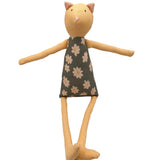 18" Yellow Chamomile Cat in Green