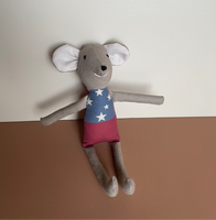 8" Clay Samoan Flag Mouse
