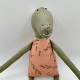 18" Green Thyme Dinosaur in Pink