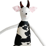 18" Cream Cow in Black