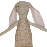 18" Sand Rose Patch Rabbit in Neutral