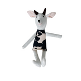 8" Cream Cow in Black