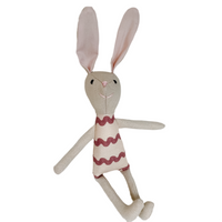 8" Sand RicRac Bunny in Mauve