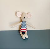 8" Sand USA American Flag Mouse