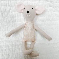 8" Sand Wildflower Mouse in Peach