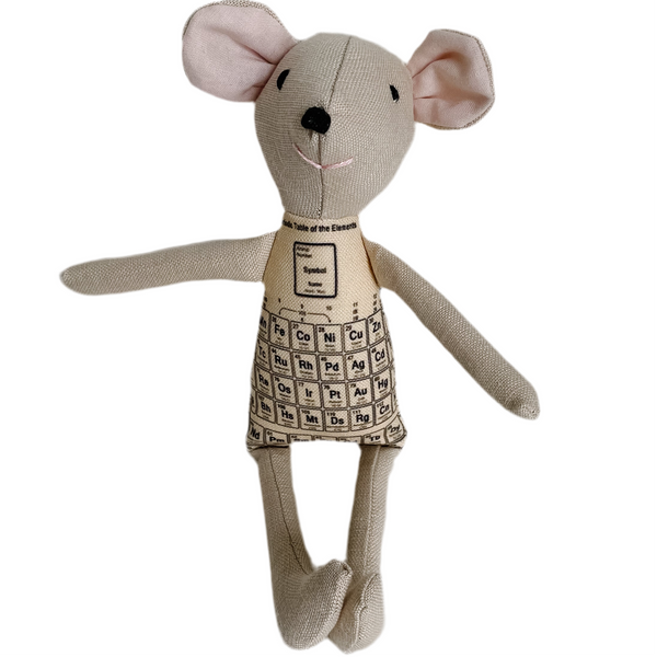 8" Sand Science Mouse in Buttercream Yellow