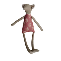 18" Tan Acorn Mouse in Pink