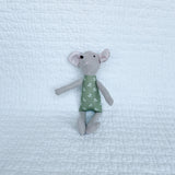 8" Tan Snow in Summer Mouse in Mint Green