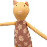18" Yellow Chamomile Cat in Terra Cotta