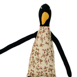 18" Black Linen Barnie Swallow