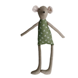 18" Tan Snow in Summer Mouse in Green