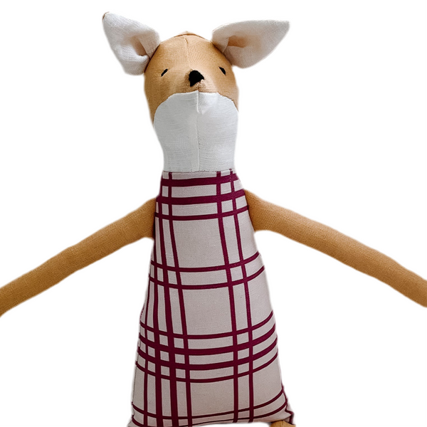 18" Honey Fence Fox in Red