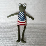 18" Green USA Flag Frog