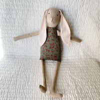 18" Tan Rose Patch Rabbit in Green