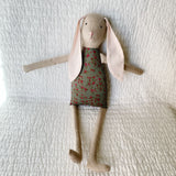 18" Tan Rose Patch Rabbit in Green