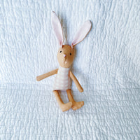8" Honey Tiny Gingham Bunny in Pale Pink