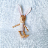 8" Honey Tiny Gingham Bunny in Pale Pink