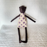 18" Dark Gray Sweet Gum Ball Bear in Purple