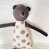 18" Dark Gray Sweet Gum Ball Bear in Blue