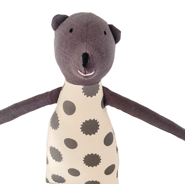 18" Dark Gray Sweet Gum Ball Bear in Black