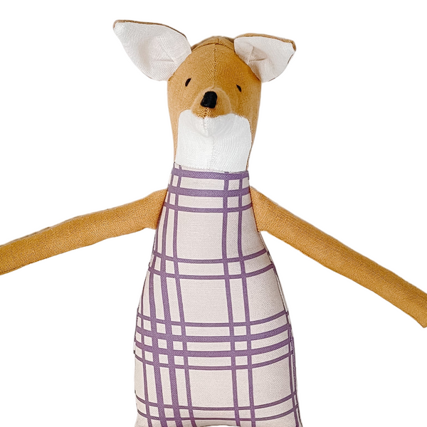 18" Honey Fence Fox in Purple