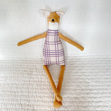 18" Honey Fence Fox in Purple