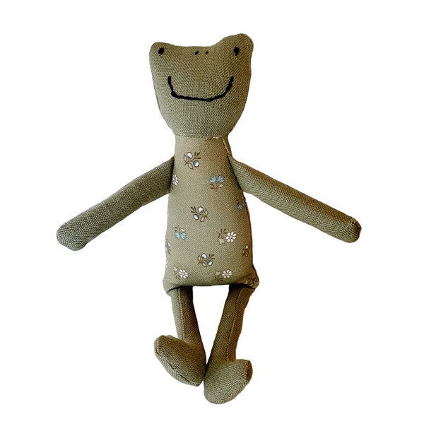 8" Green Happy Blueberry Frog in Damp Green