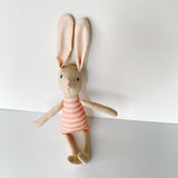 8" Sand Kale Stripe Bunny in Pink