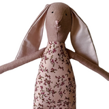 18" Rosewood Rose Patch Rabbit in Pale Pink