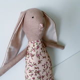 18" Rosewood Rose Patch Rabbit in Pale Pink