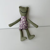 8" Green Anemone Frog in Purple