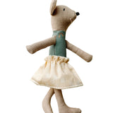 8" Doll Skirt in peach hatch
