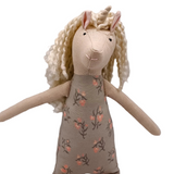 18" Sand Floral Unicorn in Pale Mint