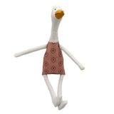 22" Cream Goose in Pink Tulip Medallion