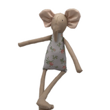 18" Tan Tea Rose Elephant in Sky Blue