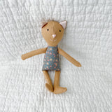 8" Honey Calico Cat in Blue