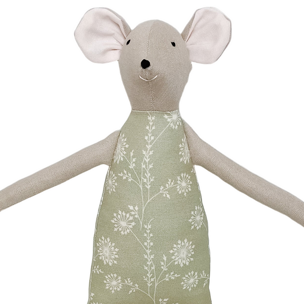 18" Tan Dill Mouse in Green